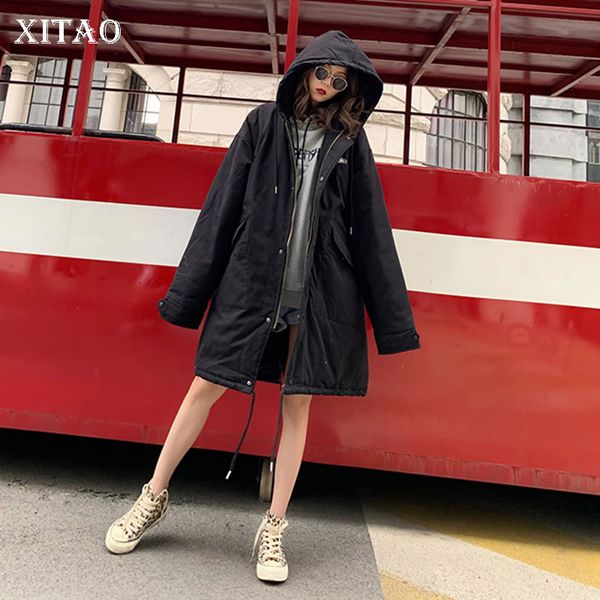 xitao плюс размер drawstring parka мода новый 2019 зима с капюшоном воротник карман полный рукав случайные свободные парки gcc2918, Black
xitao плюс размер drawstring parka мода новый 2019 зима с капюшоном воротник карман полный рукав случайные свободные парки gcc2918, Black