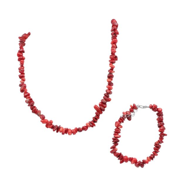 charming necklace bracelet dubai jewelry set red coral stone wedding african beads bridal sets natural stone chain jewelry a929, Silver
charming necklace bracelet dubai jewelry set red coral stone wedding african beads bridal sets natural stone chain jewelry a929, Silver