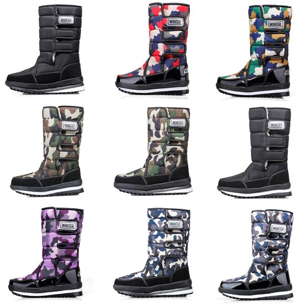 fashion designer women men boots black blue red camo half boot mens snow winter boots waterproof platform booties 36-46 drop shipping
fashion designer women men boots black blue red camo half boot mens snow winter boots waterproof platform booties 36-46 drop shipping