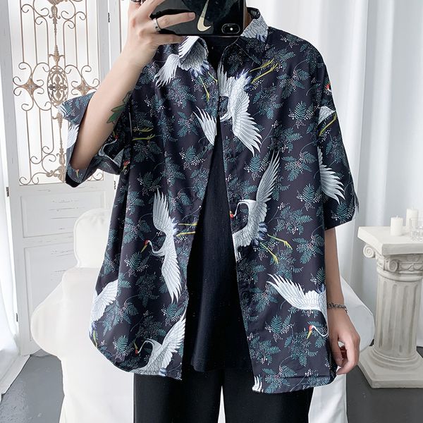 men's casual shirts plus size thin shirt men fashion 2021 summer half sleeve mens streetwear comfortable loose print for 5xl, White;black
men's casual shirts plus size thin shirt men fashion 2021 summer half sleeve mens streetwear comfortable loose print for 5xl, White;black