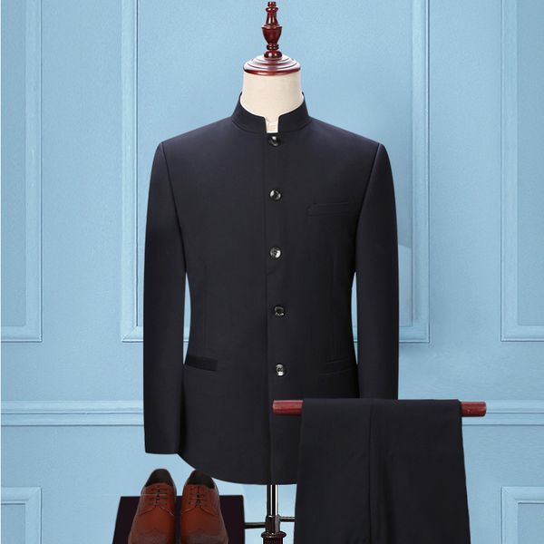 zhongshan suit men's young korean slim fit chinese standing collar suit tang wedding man dress autumn, White;black
zhongshan suit men's young korean slim fit chinese standing collar suit tang wedding man dress autumn, White;black