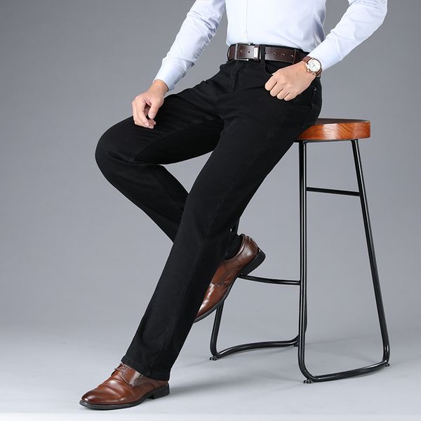 men's jeans autumn winter denim pants men business casual straight mid-waist thick warm black plus size 30-44 trousers, Blue
men's jeans autumn winter denim pants men business casual straight mid-waist thick warm black plus size 30-44 trousers, Blue