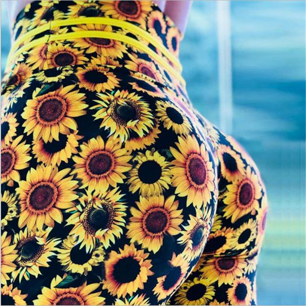 new arrival fitness leggings women sunflower print push up elastic workout leggings high waist bodybuilding pants, Black
new arrival fitness leggings women sunflower print push up elastic workout leggings high waist bodybuilding pants, Black