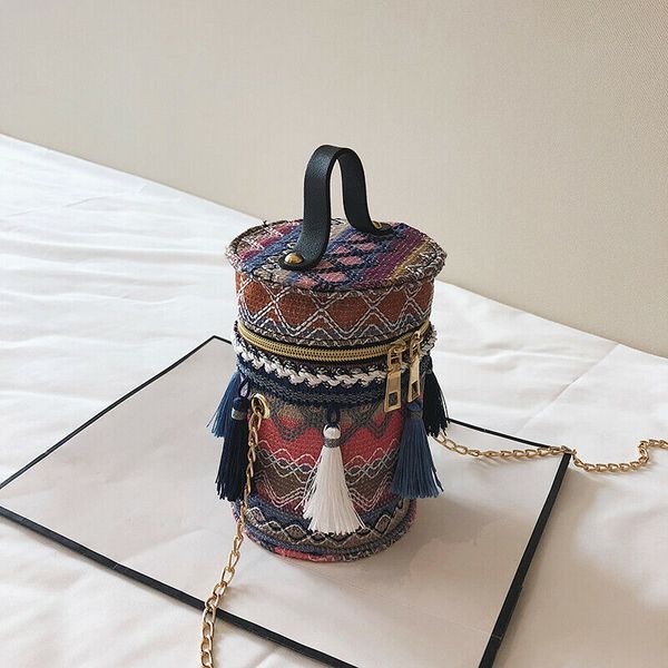 2019 new national style girls tassel small crossbody bag women elegant chain barrel-shaped mini shoulder bag handbag
2019 new national style girls tassel small crossbody bag women elegant chain barrel-shaped mini shoulder bag handbag