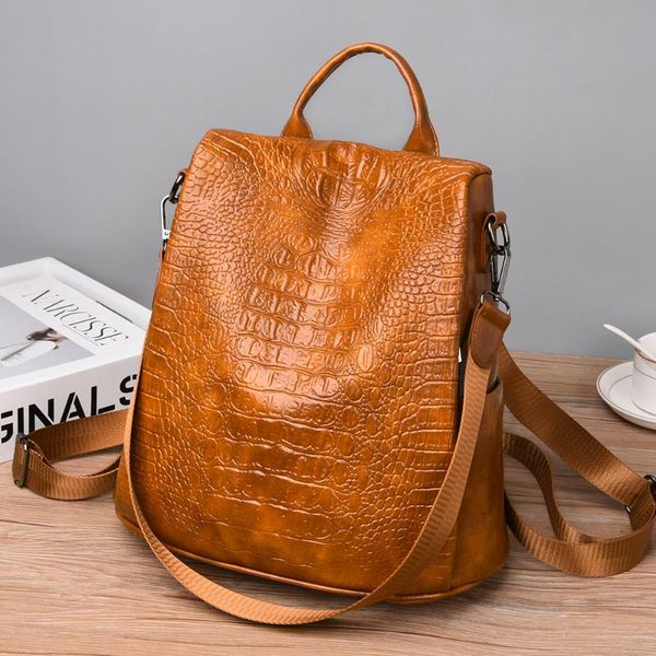 european and american popular soft face women's backpack anti theft bag women's leather backpack all in one solid color bag
european and american popular soft face women's backpack anti theft bag women's leather backpack all in one solid color bag