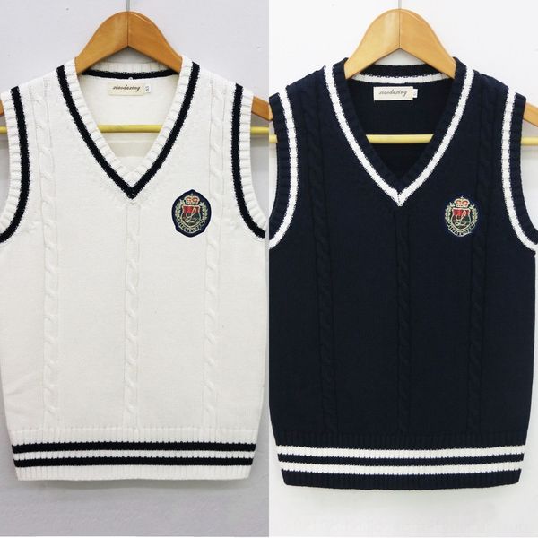 campus style knitted twist vest male and female students twist clothing vest clothing all kinds of school uniforms cotton sweater, Blue
campus style knitted twist vest male and female students twist clothing vest clothing all kinds of school uniforms cotton sweater, Blue