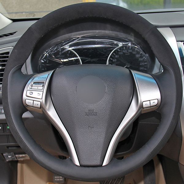 diy hand sewing black genuine leather suede steering wheel cover for nissan teana altima 2013-2016 x-trail qashqai rogue sentra tiida 2016
diy hand sewing black genuine leather suede steering wheel cover for nissan teana altima 2013-2016 x-trail qashqai rogue sentra tiida 2016
