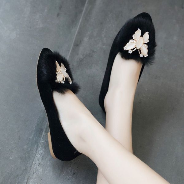 beauty rhinestone butterfly flat shoes woman real fur flats crystal beads ballet shoes ladies loafers big size s, Black
beauty rhinestone butterfly flat shoes woman real fur flats crystal beads ballet shoes ladies loafers big size s, Black