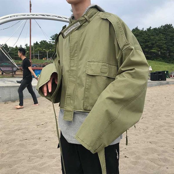 ewq / men's wear spring coat oversize bat sleeve big pocket loose short style loose jacket for male solid color fashion 9y1971, Black;brown
ewq / men's wear spring coat oversize bat sleeve big pocket loose short style loose jacket for male solid color fashion 9y1971, Black;brown