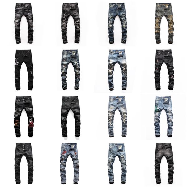 mens luxury designer jeans brand amir jeans baggy biker high waisted ripped rock revival black skinny men jeans pants trousers bk03, Blue
mens luxury designer jeans brand amir jeans baggy biker high waisted ripped rock revival black skinny men jeans pants trousers bk03, Blue