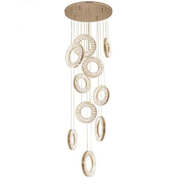 luxury modern led crystal chandelier lighting long staircase hanging crystal lamp 10 rings ac110-240v for living room lobby
luxury modern led crystal chandelier lighting long staircase hanging crystal lamp 10 rings ac110-240v for living room lobby