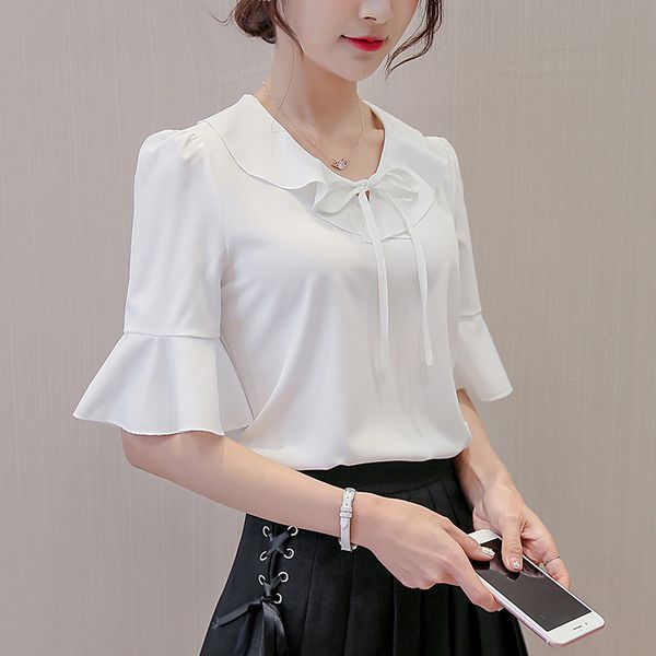 весна-лето корейской версии новых женщин slim-fit основывая рубашки большой yards с коротким рукавом рубашки женские сплошной цвет шифоновую, White
весна-лето корейской версии новых женщин slim-fit основывая рубашки большой yards с коротким рукавом рубашки женские сплошной цвет шифоновую, White