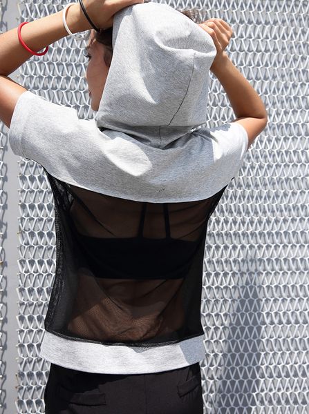 women sports t-shirts loose gauze sports hooded blouse female hollow patchwork short sleeves fitness clothing yoga running, Black;blue
women sports t-shirts loose gauze sports hooded blouse female hollow patchwork short sleeves fitness clothing yoga running, Black;blue