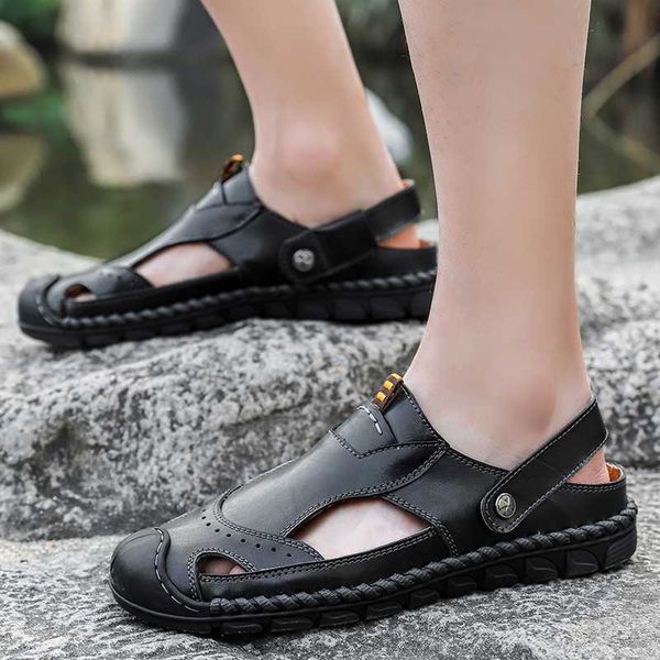 new 2020 summer men's sandals outdoor casual shoes sandals genuine leather non-slip sneakers men beach big size 38-46, Black
new 2020 summer men's sandals outdoor casual shoes sandals genuine leather non-slip sneakers men beach big size 38-46, Black