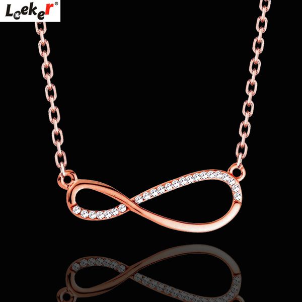 leeker tiny crystal recline infinity pendant necklace choker link chain for women custom jewelry 096 lk8, Silver
leeker tiny crystal recline infinity pendant necklace choker link chain for women custom jewelry 096 lk8, Silver
