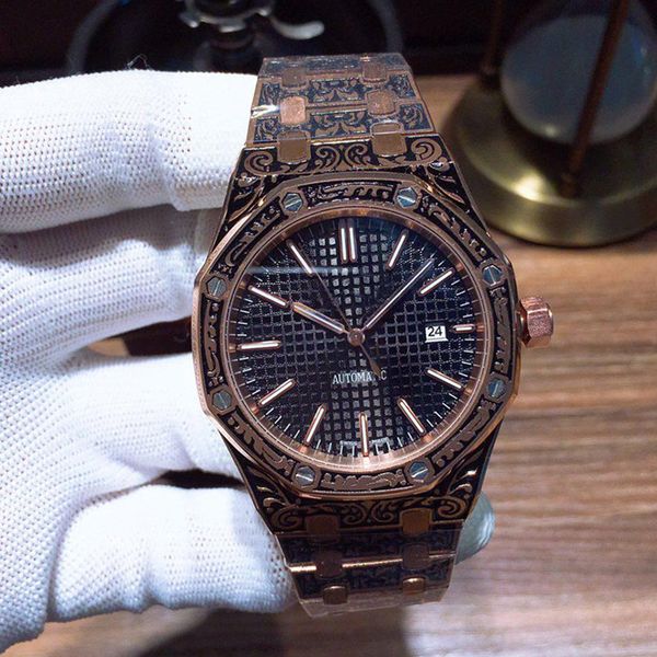 man luxury watch mens designer watches 42mm limited carved 316 steel strap automatic mechanical movement wristwatches montre de luxe, Slivery;brown
man luxury watch mens designer watches 42mm limited carved 316 steel strap automatic mechanical movement wristwatches montre de luxe, Slivery;brown
