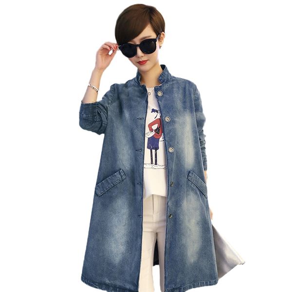 denim outerwear women 2019 spring autumn long-sleeved denim trench coat medium long slim single-breasted women windbreaker jia82, Tan;black
denim outerwear women 2019 spring autumn long-sleeved denim trench coat medium long slim single-breasted women windbreaker jia82, Tan;black
