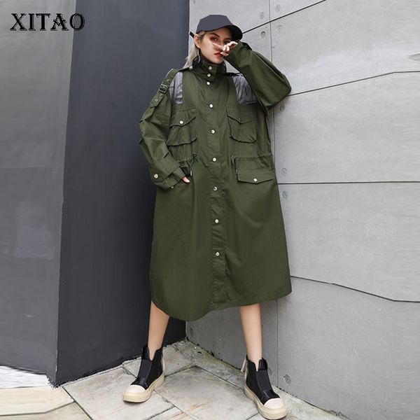 xitao tide plus size vintage trench patchwork pocket waist slim turn down collar single breasted coat autumn new wqr1790, Tan;black
xitao tide plus size vintage trench patchwork pocket waist slim turn down collar single breasted coat autumn new wqr1790, Tan;black