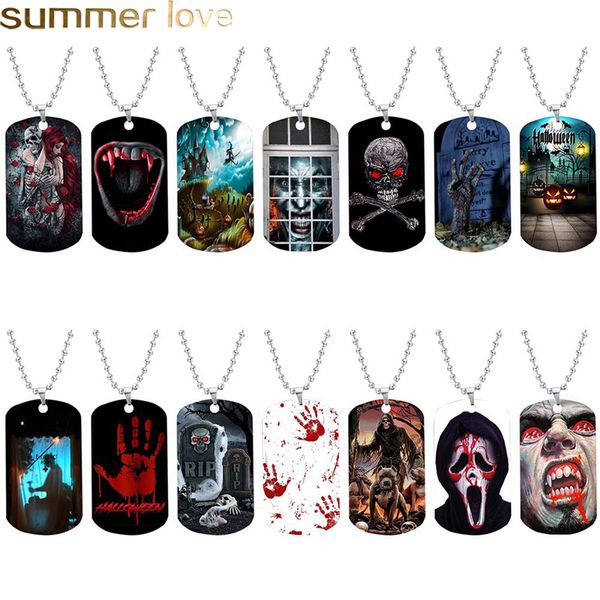 fashion halloween stainless steel necklace for men women skull vampire dog tag pendant necklace halloween party jewelry gifts 14 styles, Silver
fashion halloween stainless steel necklace for men women skull vampire dog tag pendant necklace halloween party jewelry gifts 14 styles, Silver