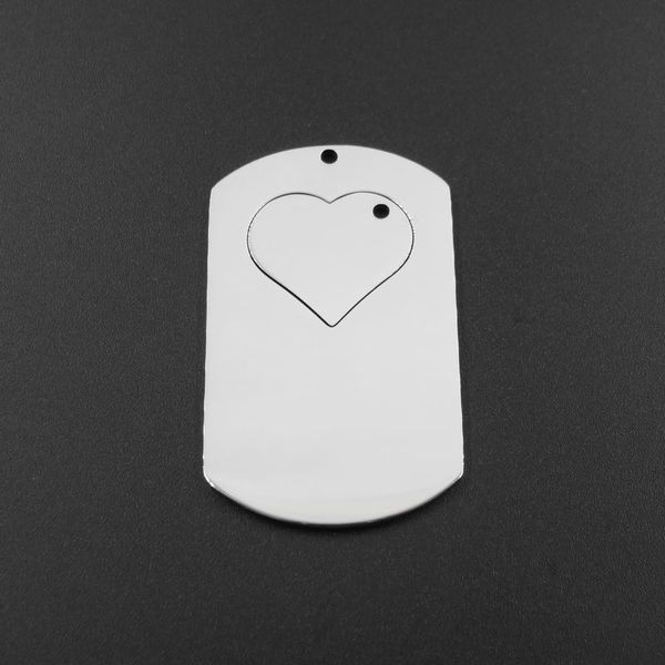 50mm*30mm high polished stainless steel dogtags pendant with love heart charms, fashion smooth dogtags, gift party jewelry, Silver
50mm*30mm high polished stainless steel dogtags pendant with love heart charms, fashion smooth dogtags, gift party jewelry, Silver