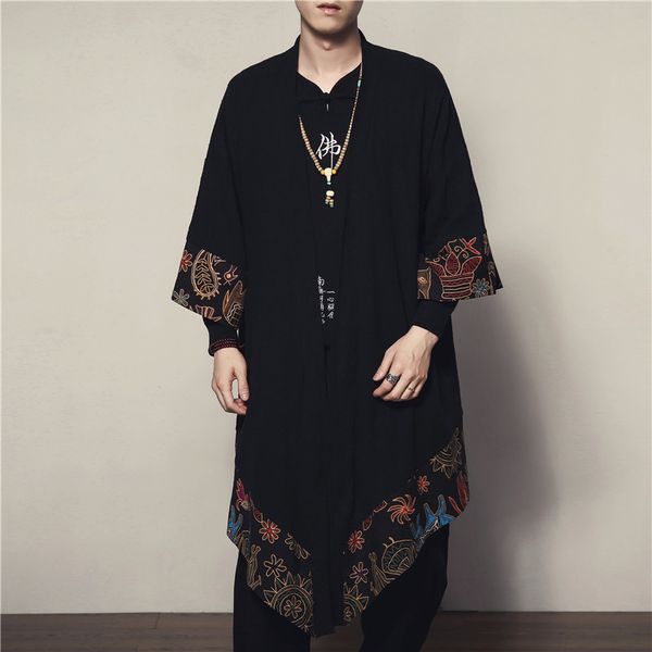 windbreaker male archaize large size vintage kimono in the long section coat national wind spring cloak hanfu chinese wave, Tan;black
windbreaker male archaize large size vintage kimono in the long section coat national wind spring cloak hanfu chinese wave, Tan;black
