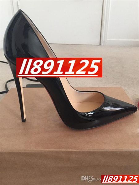 fee new style lady nude patent leather point toe high heels shoes boots pumps 120mm 100mm genuine leather, Black 
fee new style lady nude patent leather point toe high heels shoes boots pumps 120mm 100mm genuine leather, Black
