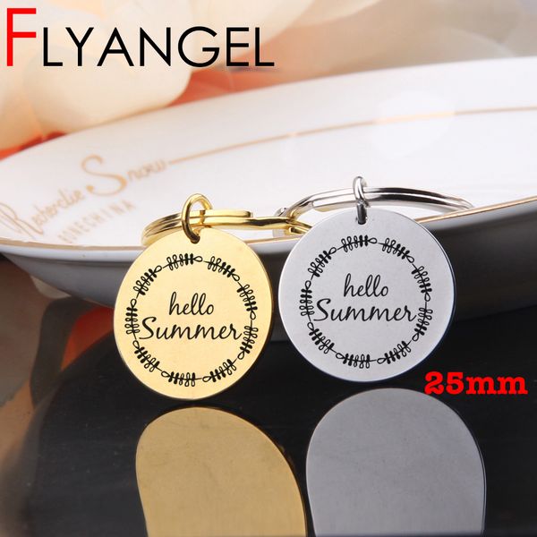 flyangel fashion keychain engraved hello summer key holder summer bag charm gifts for friend family lover, Silver
flyangel fashion keychain engraved hello summer key holder summer bag charm gifts for friend family lover, Silver