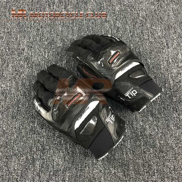 

gk-819 carbon fiber motorcycle gloves leather waterproof racing driving shatter-resistant hard shell knight gloves, Black