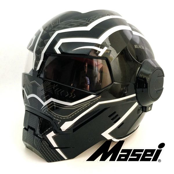 2019 bright black panther masei 610 ironman iron man helmet motorcycle half helmet open face motocross s m l xl
2019 bright black panther masei 610 ironman iron man helmet motorcycle half helmet open face motocross s m l xl