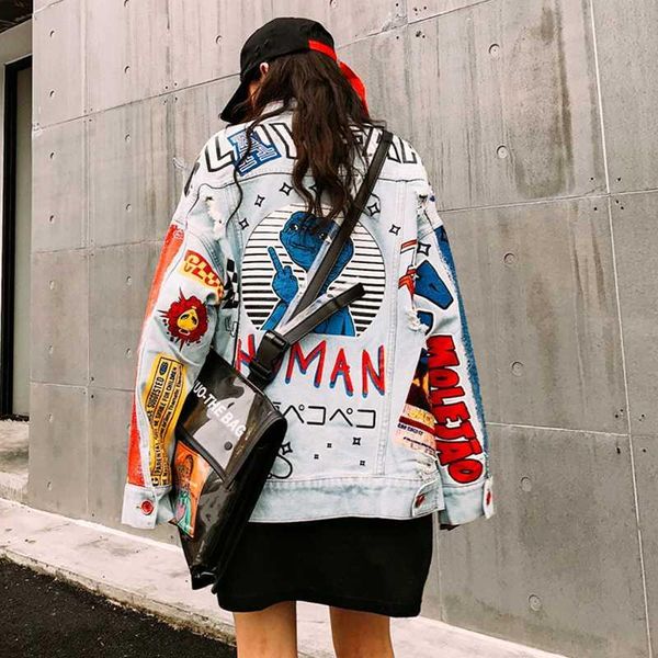 graffiti print denim jacket for girl and boy teenage loose hip-hop street fashion coat, Blue;gray
graffiti print denim jacket for girl and boy teenage loose hip-hop street fashion coat, Blue;gray