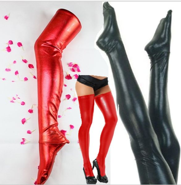 new black thigh high women stockings faux leather long thigh high with lace stocking stage performance for femme night parties clubwear, Black;white
new black thigh high women stockings faux leather long thigh high with lace stocking stage performance for femme night parties clubwear, Black;white