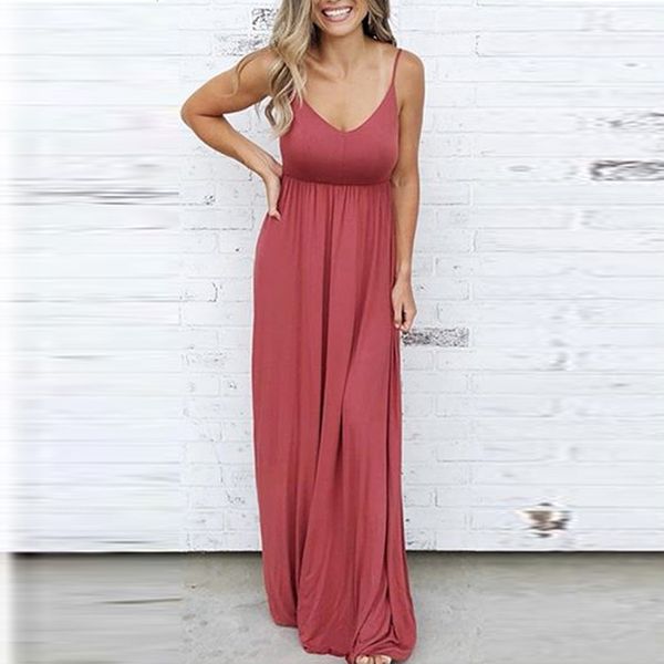 women clothing designer dress women summer dress sleeveless solid color maxi dresses causal holiday party women designer clothes, Black;gray
women clothing designer dress women summer dress sleeveless solid color maxi dresses causal holiday party women designer clothes, Black;gray