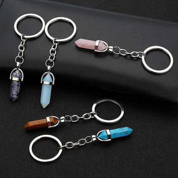 2pcs/lot fashion natural stone pendant keychain natural quartz stone key rings pink crystal key chains accessories jewelry gifts, Silver
2pcs/lot fashion natural stone pendant keychain natural quartz stone key rings pink crystal key chains accessories jewelry gifts, Silver
