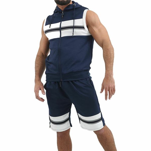 fashion men sports suits hooded vest + shorts mens tracksuit sleeveless zipper cardigan gym suits casual training clothing, Gray
fashion men sports suits hooded vest + shorts mens tracksuit sleeveless zipper cardigan gym suits casual training clothing, Gray