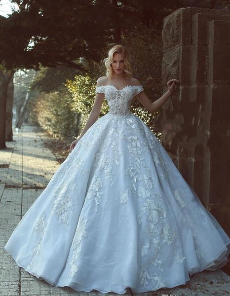 most popular off the shoulder a-line wedding dresses gorgeous lace appliques tiered skirts wedding bridal gowns hy204, White
most popular off the shoulder a-line wedding dresses gorgeous lace appliques tiered skirts wedding bridal gowns hy204, White