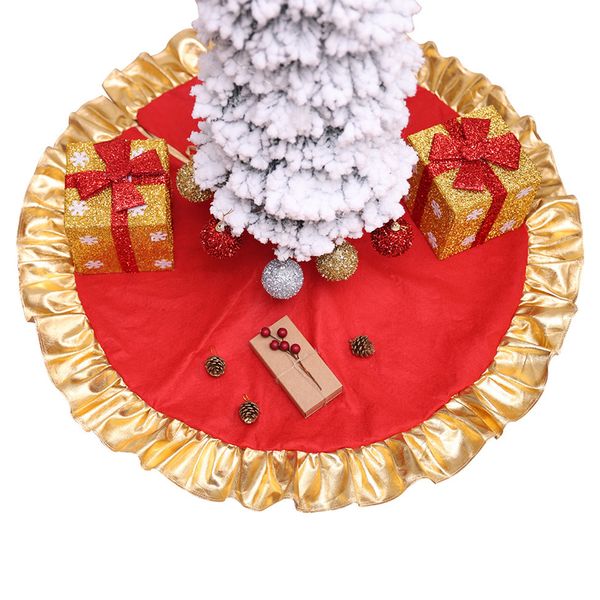 1pcs 90cm gold rim christmas tree dress round shape christmas tree base apron party decoration
1pcs 90cm gold rim christmas tree dress round shape christmas tree base apron party decoration