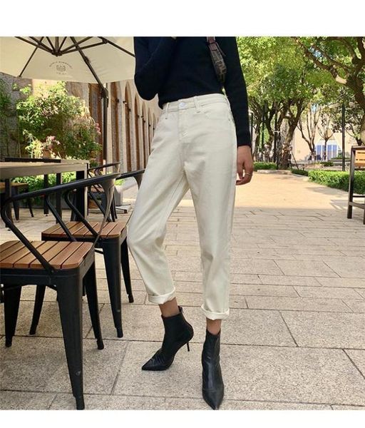 pants loose high waist slimming solid color fashion famale pants harem pants womens designer casual, Black;white
pants loose high waist slimming solid color fashion famale pants harem pants womens designer casual, Black;white