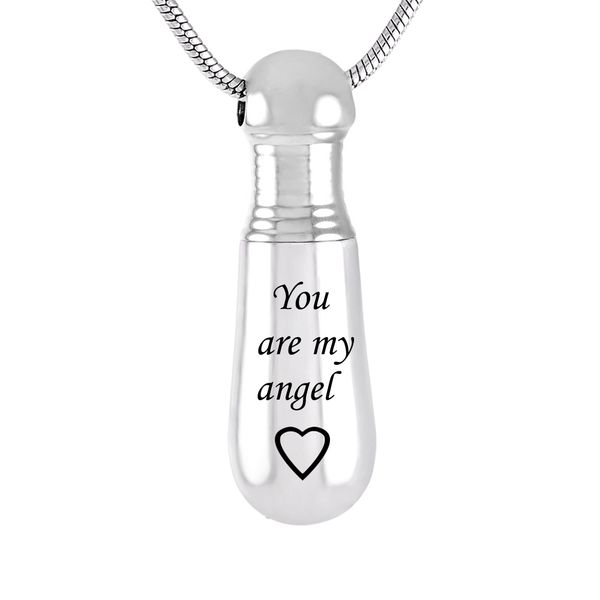 cremation ashes urn necklace baseball bat exercise memorial pendant engraved family name jewelry for ashes-you are my anyel, Silver
cremation ashes urn necklace baseball bat exercise memorial pendant engraved family name jewelry for ashes-you are my anyel, Silver