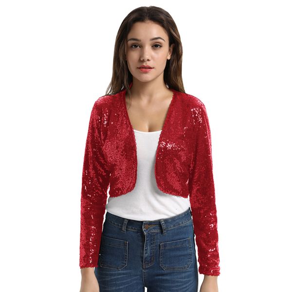 women knitting coat solid 3/4 sleeve open front short cardigan cropped mini office work ladies jacket shining sequined, Black;brown
women knitting coat solid 3/4 sleeve open front short cardigan cropped mini office work ladies jacket shining sequined, Black;brown