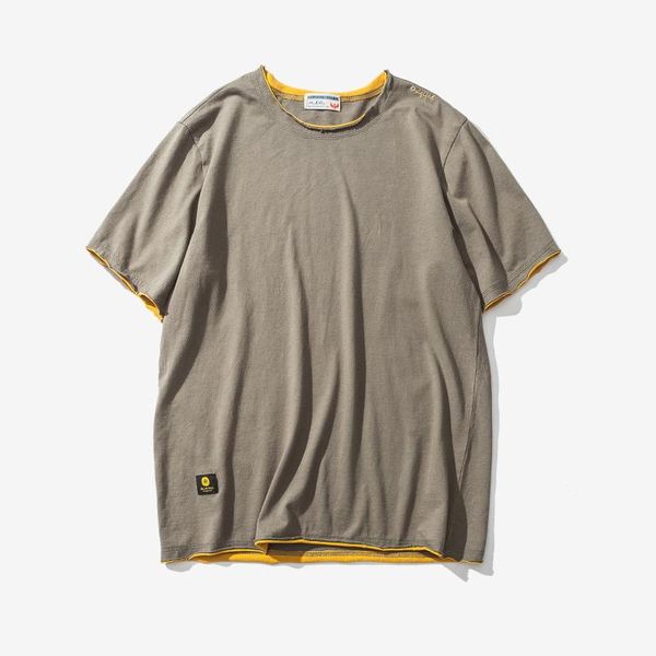 summer new style japanese-style origional retro washing retro mock two-piece short sleeve men's solid color crew neck versatile, White;black
summer new style japanese-style origional retro washing retro mock two-piece short sleeve men's solid color crew neck versatile, White;black