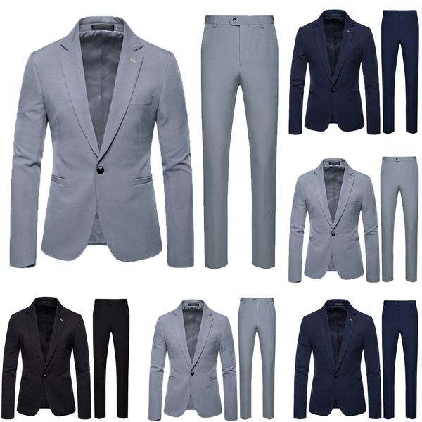 terno masculino men's suit slim 2-piece suit blazer business wedding party coat & pants costume homme men formal d1, White;black
terno masculino men's suit slim 2-piece suit blazer business wedding party coat & pants costume homme men formal d1, White;black