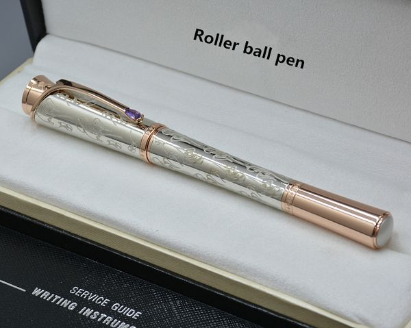 silver carving metal roller ball pen with rose gold clip business office stationery promotion write ball pens gift, Blue;orange
silver carving metal roller ball pen with rose gold clip business office stationery promotion write ball pens gift, Blue;orange
