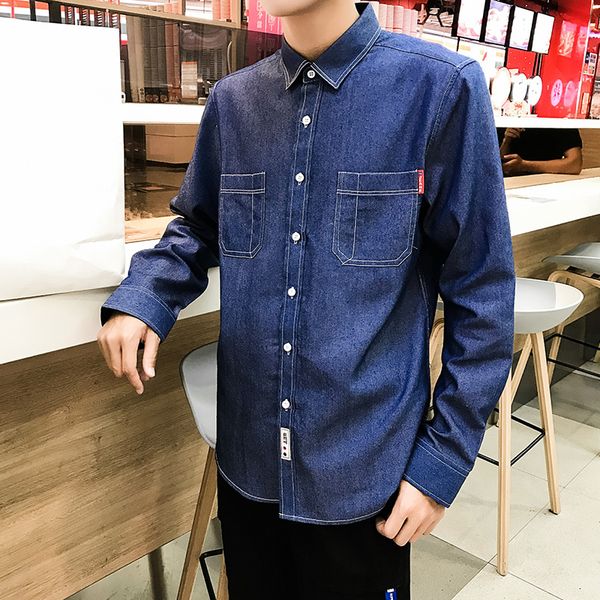 spring autumn black and blue casual denim shirt men long sleeve vintage blouse men jeans shirt plus size, White;black
spring autumn black and blue casual denim shirt men long sleeve vintage blouse men jeans shirt plus size, White;black