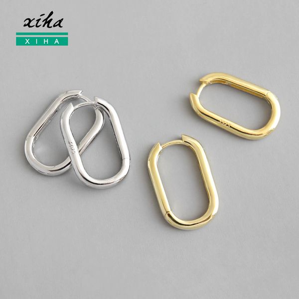 xiha 925 sterling silver earrings for women oval round geometrical huggie hoop earring korean style piercing minimalist jewelry, Golden;silver
xiha 925 sterling silver earrings for women oval round geometrical huggie hoop earring korean style piercing minimalist jewelry, Golden;silver