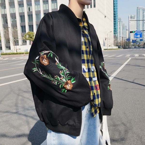 2019 spring personality trend college wind men's long-sleeved solid color windproof quick-drying windbreaker jacket casual party, Black;brown
2019 spring personality trend college wind men's long-sleeved solid color windproof quick-drying windbreaker jacket casual party, Black;brown