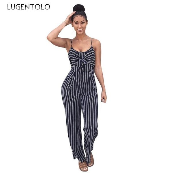 women's jumpsuits & rompers lugentolo woman jumpsuit summer fashion plus size nightclub striped sling beach wide leg casual, Black;white
women's jumpsuits & rompers lugentolo woman jumpsuit summer fashion plus size nightclub striped sling beach wide leg casual, Black;white