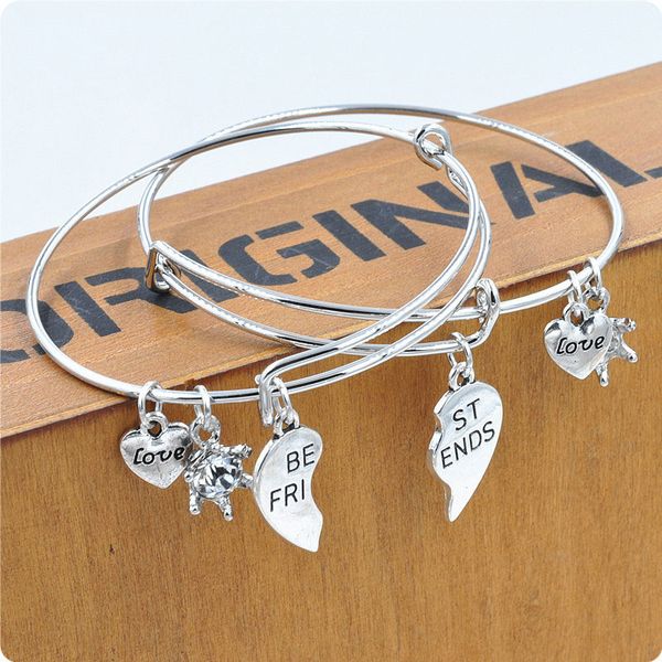 friends adjustable bracelets jewelry love heart pendant charm expandable wire bangle for friendship ing, Black
friends adjustable bracelets jewelry love heart pendant charm expandable wire bangle for friendship ing, Black