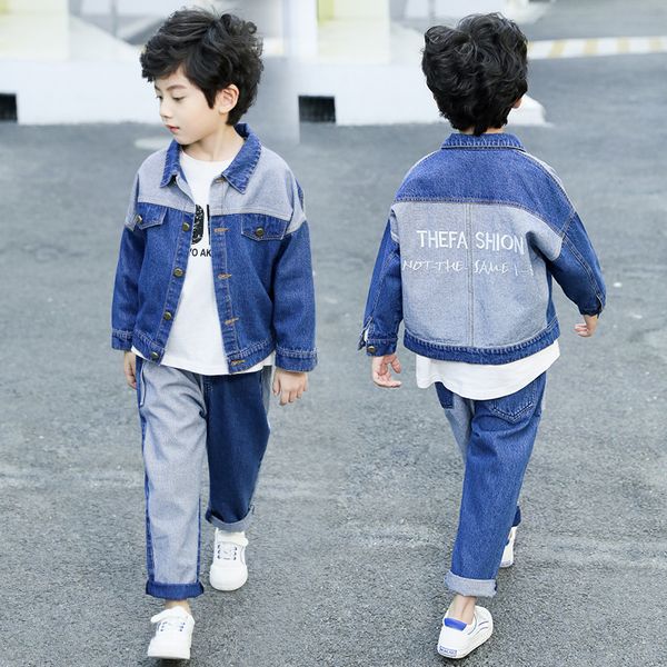 children's clothing boy's suit new autumn children's casual denim jacket + sports jeans coat windbreaker shirt two-piece, White
children's clothing boy's suit new autumn children's casual denim jacket + sports jeans coat windbreaker shirt two-piece, White