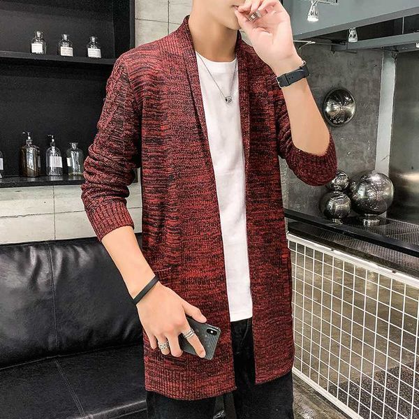 spring new men's sweater solid color straight loose knit coat korean long-sleeved shirt men's slim long cardigan sweater coat, White;black
spring new men's sweater solid color straight loose knit coat korean long-sleeved shirt men's slim long cardigan sweater coat, White;black