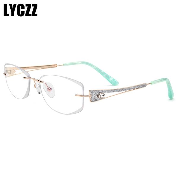 lyczz fashion brand optical myopia eyeglasses diamond trimmed rimless glasses frames lady titanium eyewear spectacle women, Silver
lyczz fashion brand optical myopia eyeglasses diamond trimmed rimless glasses frames lady titanium eyewear spectacle women, Silver